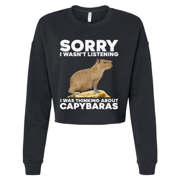 Best Capybara Design For Pet Rodent Capybara Cropped Pullover Crew