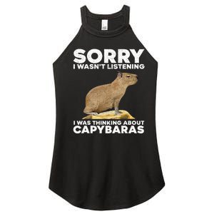 Best Capybara Design For Pet Rodent Capybara Women's Perfect Tri Rocker Tank