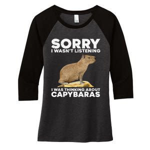 Best Capybara Design For Pet Rodent Capybara Women's Tri-Blend 3/4-Sleeve Raglan Shirt