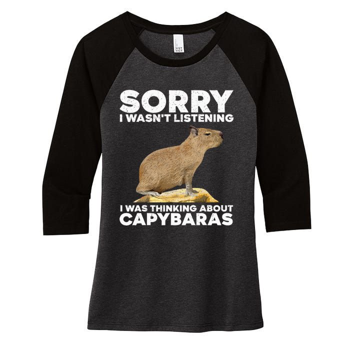 Best Capybara Design For Pet Rodent Capybara Women's Tri-Blend 3/4-Sleeve Raglan Shirt