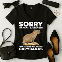 Best Capybara Design For Pet Rodent Capybara Women's V-Neck T-Shirt