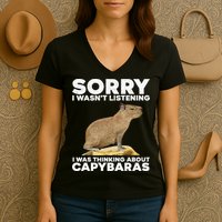 Best Capybara Design For Pet Rodent Capybara Women's V-Neck T-Shirt