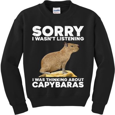 Best Capybara Design For Pet Rodent Capybara Kids Sweatshirt