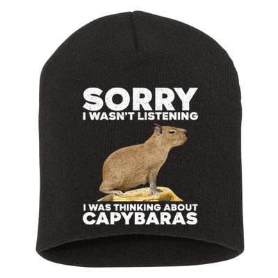 Best Capybara Design For Pet Rodent Capybara Short Acrylic Beanie