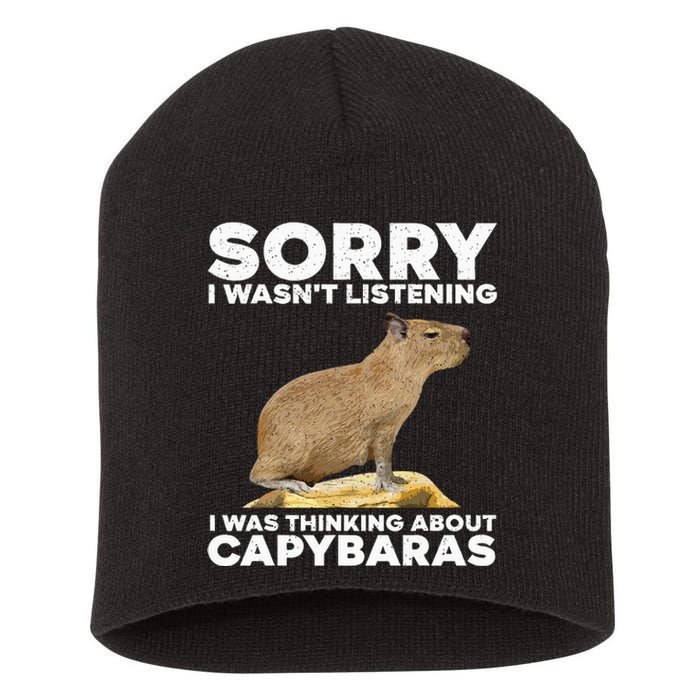 Best Capybara Design For Pet Rodent Capybara Short Acrylic Beanie