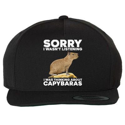 Best Capybara Design For Pet Rodent Capybara Wool Snapback Cap