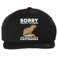 Best Capybara Design For Pet Rodent Capybara Wool Snapback Cap