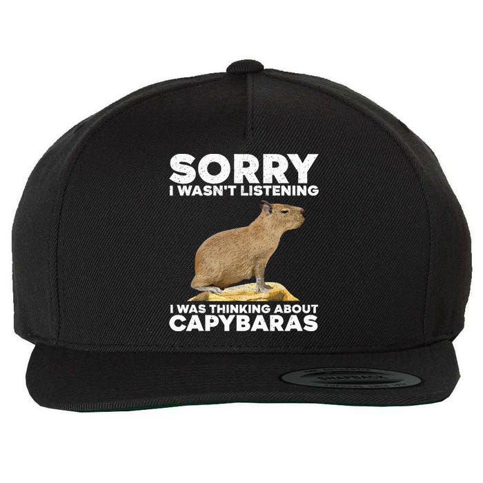 Best Capybara Design For Pet Rodent Capybara Wool Snapback Cap