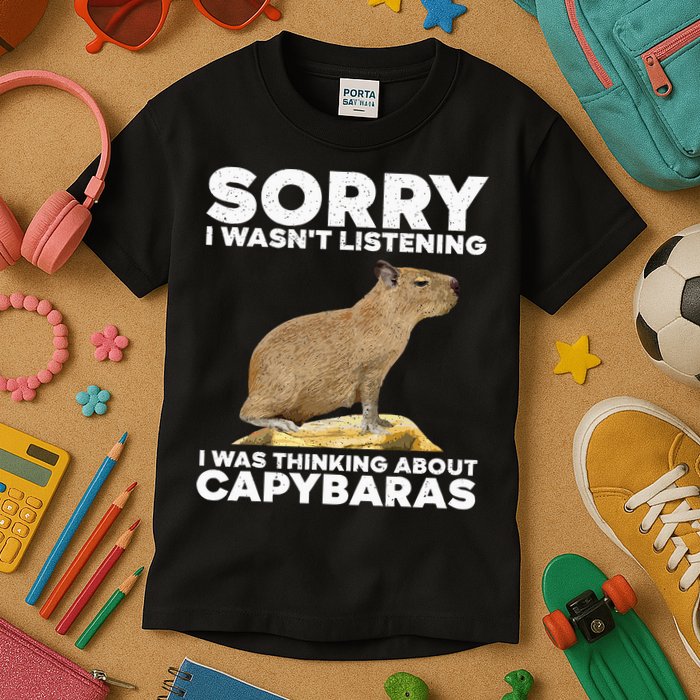 Best Capybara Design For Pet Rodent Capybara Kids T-Shirt