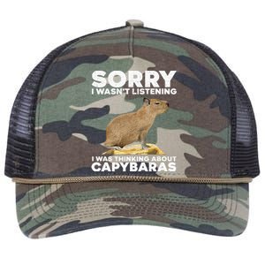 Best Capybara Design For Pet Rodent Capybara Retro Rope Trucker Hat Cap