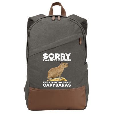 Best Capybara Design For Pet Rodent Capybara Cotton Canvas Backpack