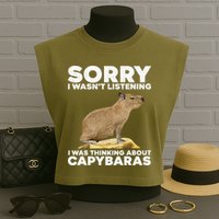 Best Capybara Design For Pet Rodent Capybara Garment-Dyed Women's Muscle Tee
