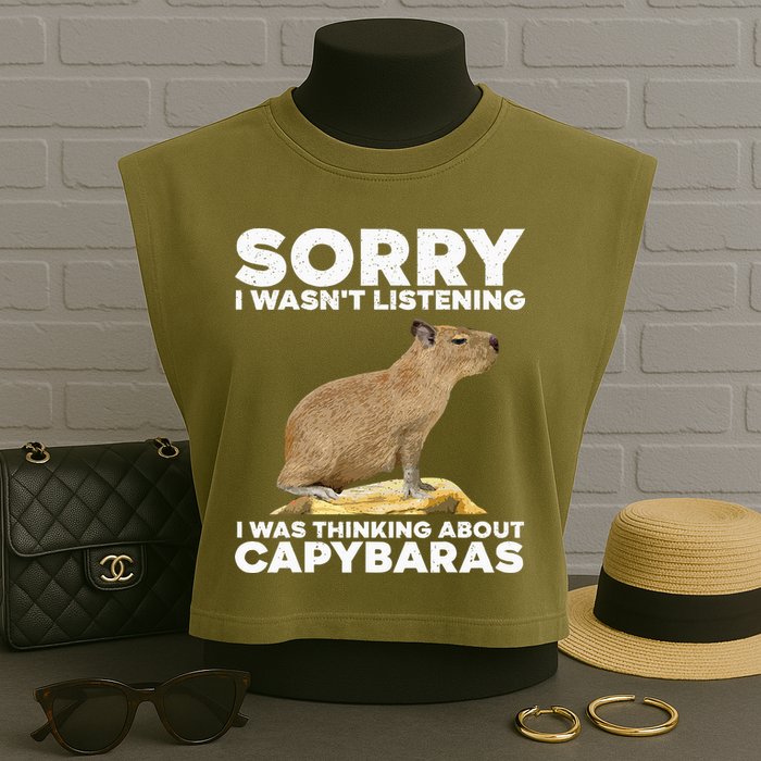 Best Capybara Design For Pet Rodent Capybara Garment-Dyed Women's Muscle Tee