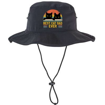 Best Cat Dad Ever Vintage Retro Style Black Cats Lover TShirt Bucket Hat