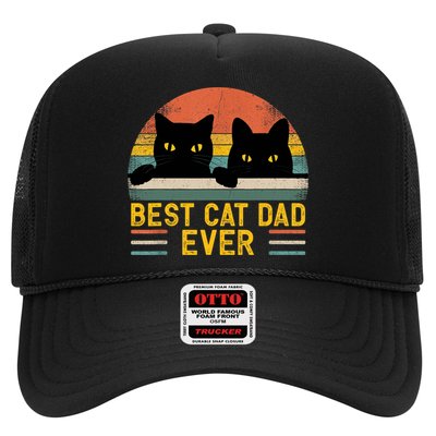 Best Cat Dad Ever Vintage Retro Style Black Cats Lover TShirt Trucker Hat