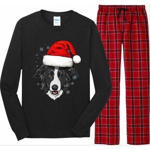 Border Collie Dog Christmas Santa Clause Navidad Xmas Puppy Gift Long Sleeve Pajama Set