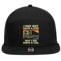 Best Cdl Driver Art Trucker Cdl Truck Driver 7 Panel Mesh Trucker Snapback Hat