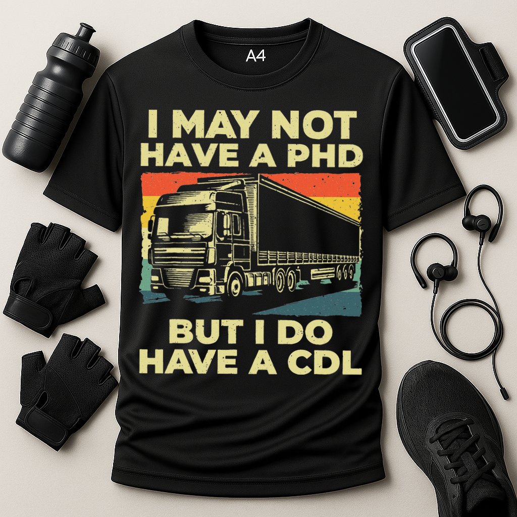 Best Cdl Driver Art Trucker Cdl Truck Driver Performance Shirt
