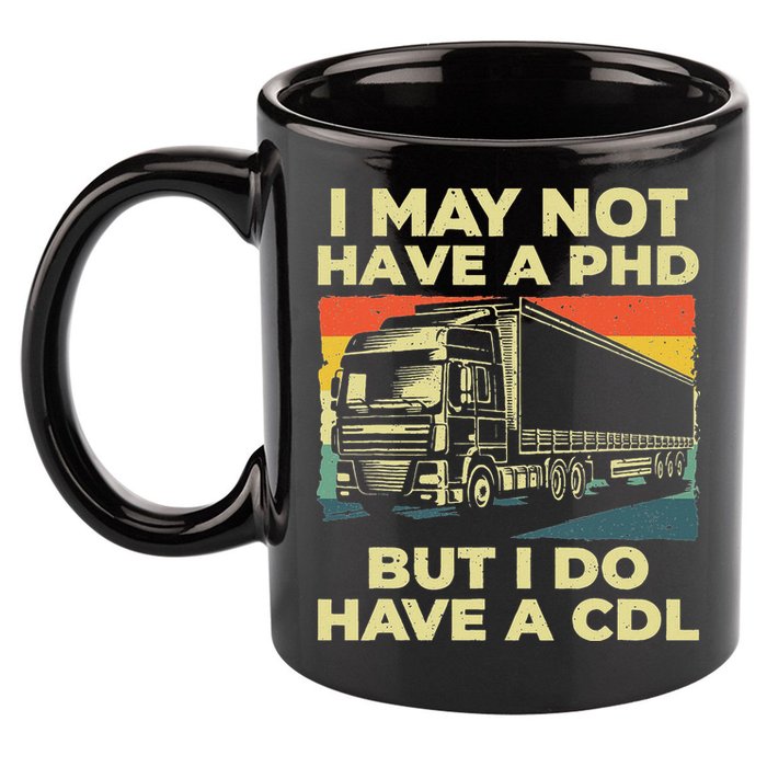 Best Cdl Driver Art Trucker Cdl Truck Driver 11oz C Handle Ceramic Mug