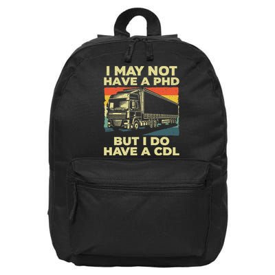 Best Cdl Driver Art Trucker Cdl Truck Driver 16 in Basic Backpack