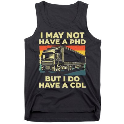 Best Cdl Driver Art Trucker Cdl Truck Driver Tank Top
