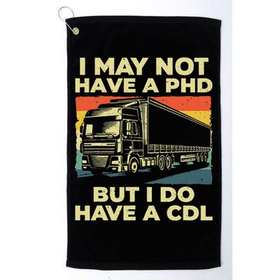 Best Cdl Driver Art Trucker Cdl Truck Driver Golf Towel