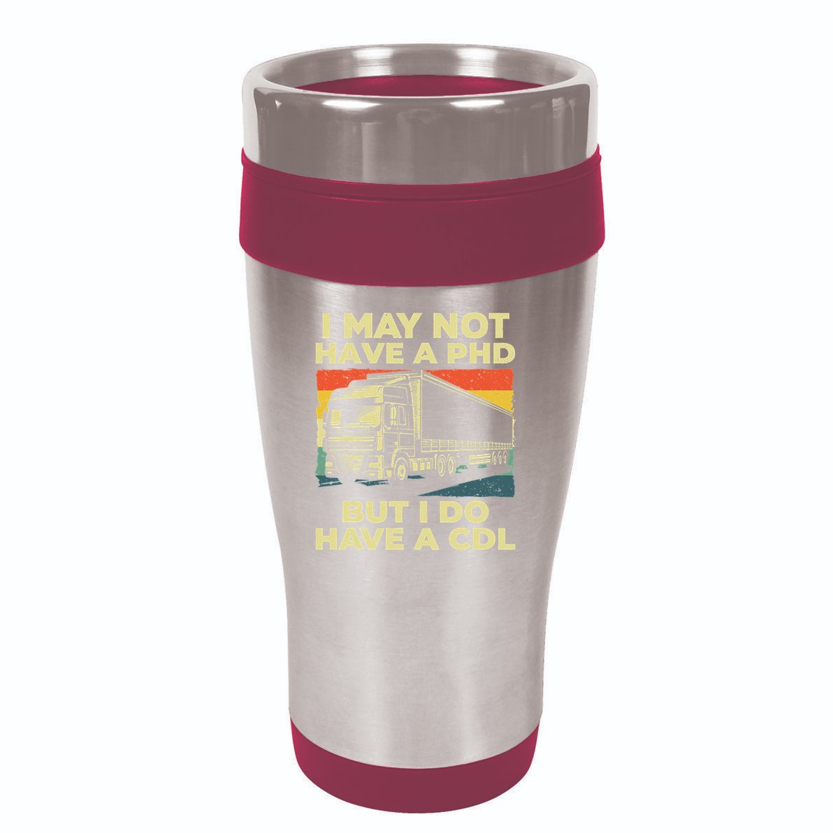 Best Cdl Driver Art Trucker Cdl Truck Driver 16oz Travel Tumbler