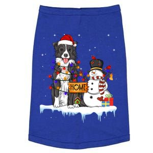 Border Collie Dog Christmas Snow Xmas Lights Pajama Gift Doggie Tank