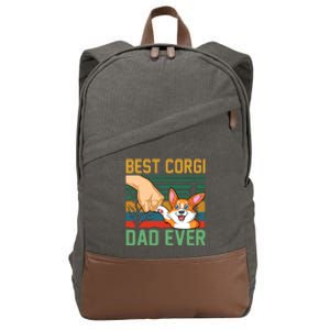 Best Corgi Dad Ever Cotton Canvas Backpack