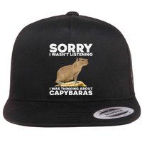 Best Capybara Design For Pet Rodent Capybara Flat Bill Trucker Hat