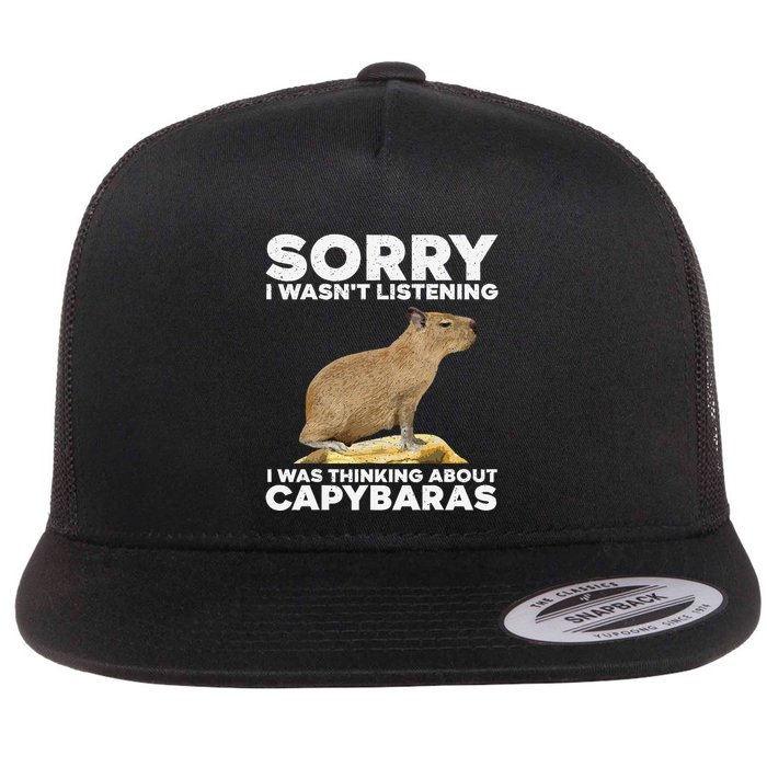 Best Capybara Design For Pet Rodent Capybara Flat Bill Trucker Hat