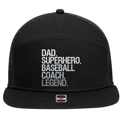 Baseball coach dad 7 Panel Mesh Trucker Snapback Hat