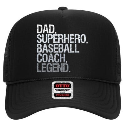 Baseball coach dad High Crown Mesh Back Trucker Hat