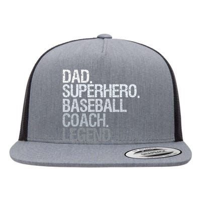 Baseball coach dad Flat Bill Trucker Hat