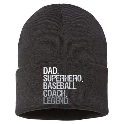 Baseball coach dad Sustainable Knit Beanie