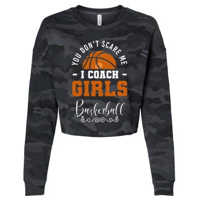 Basketball Coach Dads I Coach Basketball Coaching Gift Cropped Pullover Crew