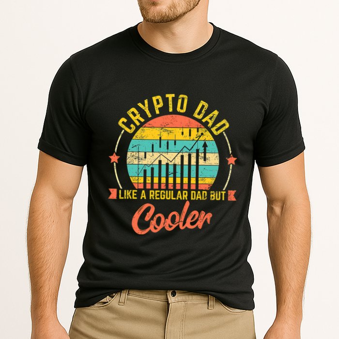Bitcoin Crypto Dad Shirt | Like A Regular Dad Performance Shirt