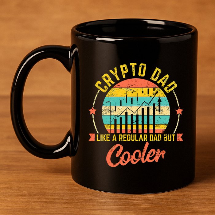 Bitcoin Crypto Dad Shirt | Like A Regular Dad 11oz C Handle Ceramic Mug