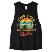 Bitcoin Crypto Dad Shirt | Like A Regular Dad Women's Racerback Cropped Tank