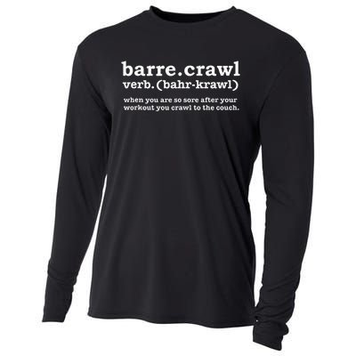 Barre Crawl Definition Funny Ballet Workout Ballerina Gift Cooling Performance Long Sleeve Crew