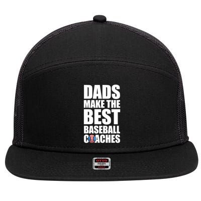 Baseball Coach Dad American Flag Baseball Practice Cool Gift 7 Panel Mesh Trucker Snapback Hat