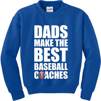 Baseball Coach Dad American Flag Baseball Practice Cool Gift Kids Sweatshirt