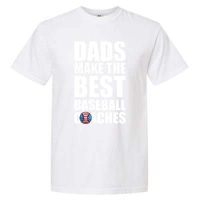 Baseball Coach Dad American Flag Baseball Practice Cool Gift Garment-Dyed Heavyweight T-Shirt