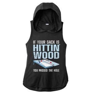 Best Cornhole Design For Women Bean Bag Cornhole Lover Ladies PosiCharge Tri-Blend Wicking Draft Hoodie Tank