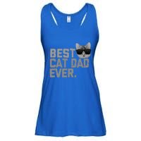 Best Cat Dad Ever Funny Vintage Cat Lover Gift Ladies Essential Flowy Tank