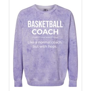 Basketball Coach Definition Trainer Funny Coaching Gift Funny Gift Colorblast Crewneck Sweatshirt