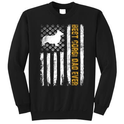 Best Corgi Dog Dad Ever American Flag Gift Sweatshirt