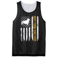 Best Corgi Dog Dad Ever American Flag Gift Mesh Reversible Basketball Jersey Tank