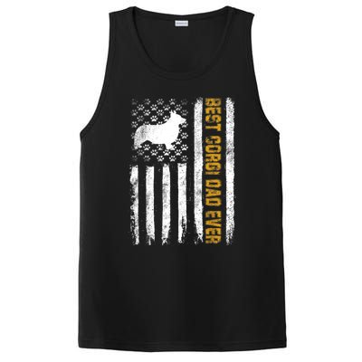 Best Corgi Dog Dad Ever American Flag Gift PosiCharge Competitor Tank