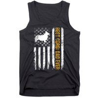 Best Corgi Dog Dad Ever American Flag Gift Tank Top